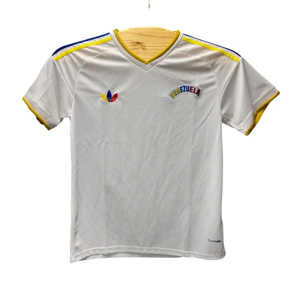 NWT Adidas Venezuela Soccer Jersey Mens Large White P95985 Trefoil NWT